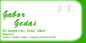 gabor gedai business card