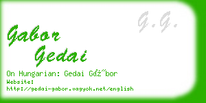 gabor gedai business card